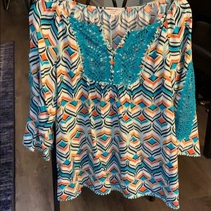 Crown & Ivy Patterned Blouse